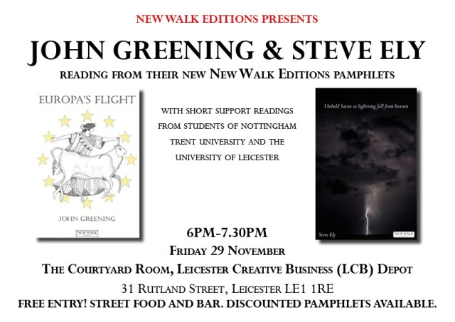 Greening and Ely Leicester launch poster